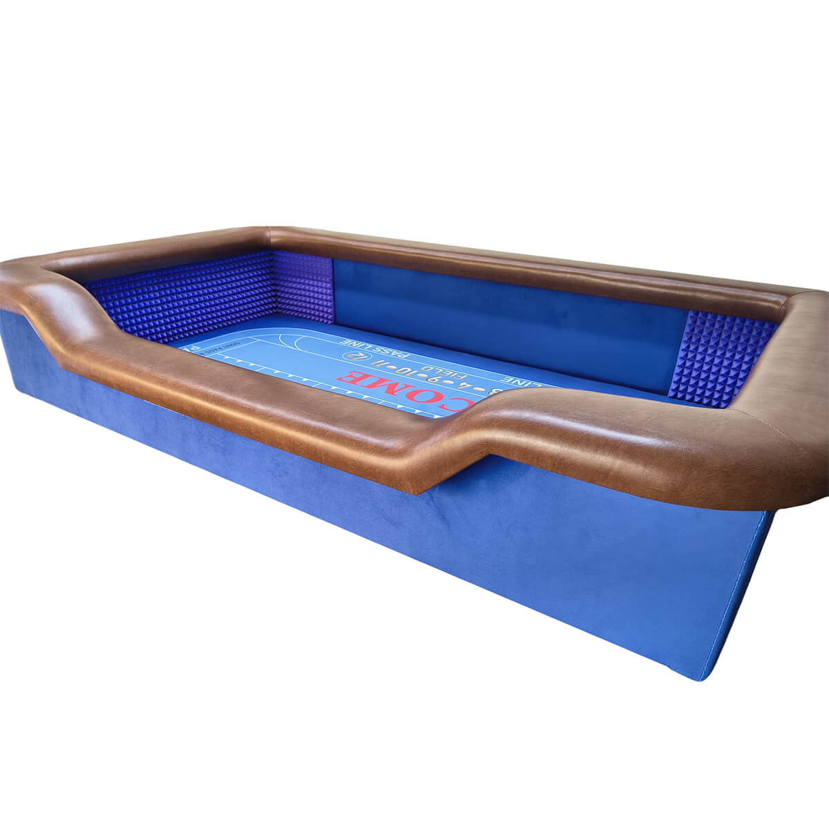 Fama-Casino-stol-do-kosci-3-002 Stół do kości sukno premium, wysoka banda z przeszyciem, nogi drewniane