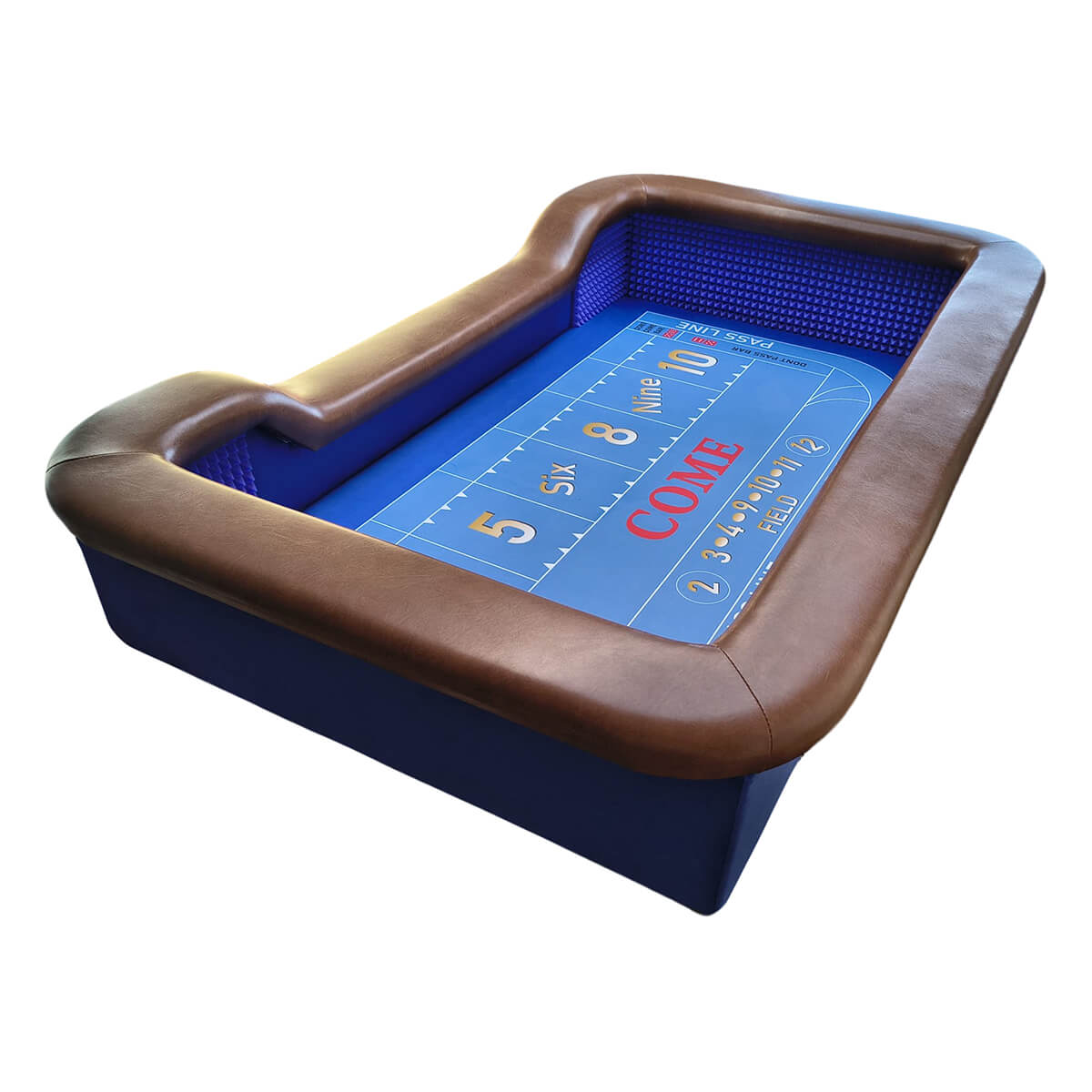 Fama-Casino-stol-do-kosci-3-003 Stół do kości sukno premium, wysoka banda z przeszyciem, nogi drewniane